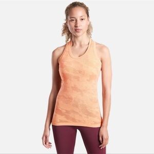 Athleta Momentum Camo Orange Athletic Tank Top